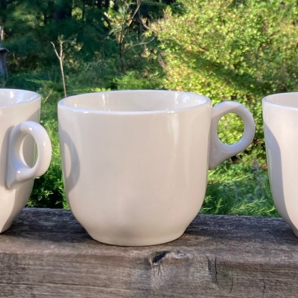 MCCOY Cups USA Vintage Set of 3 Retro Coffee Cappuccino Restaurant Mugs White - Picture 4 of 9
